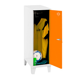 Image Simonrack Spind SIMONLOCKER DISM weiß, orange 8425437121739, 1 Schließfach 40,0 x 50,0 x 101,5 cm