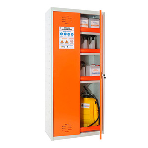 Image Simonrack Umweltschrank SIMONLOCKER 8425437143243 lichtgrau, orange 80,0 x 40,0 x 180,0 cm, zerlegt