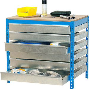 Image Simonrack Werkbank SIMONWORK BT5 BOX blau 6 Schubladen 151,0 x 76,0 x 84,2 cm