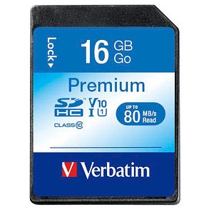 Image Verbatim Speicherkarte SDHC-Card Premium 16 GB