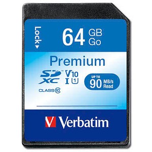 Image Verbatim Speicherkarte SDXC-Card Premium 64 GB