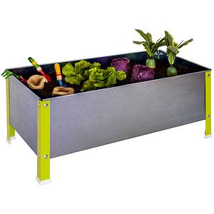 Image Simonrack Hochbeet SIMONGARDEN URBAN Metall grün, silber rechteckig 120,0 x 41,0 cm