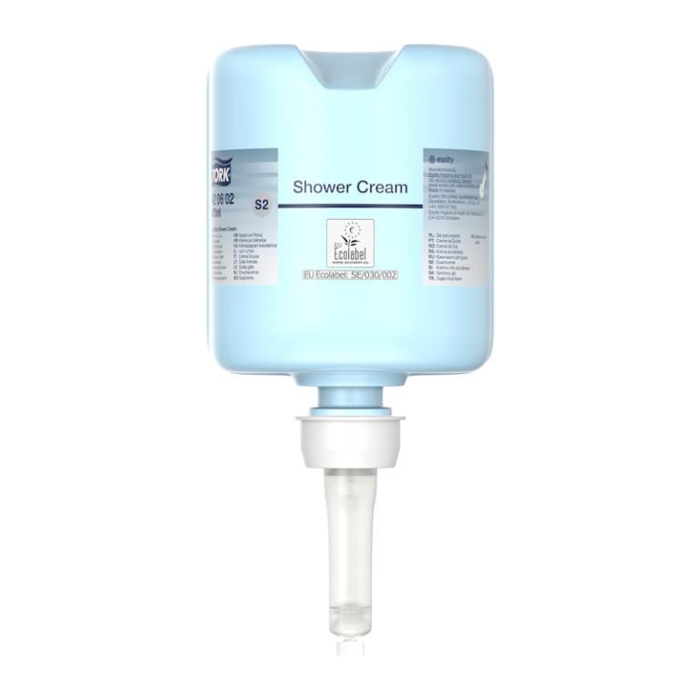 Image Seifenpatrone "Tork Mini Duschcreme", hellblau | 475 ml passend für Tork S2-Mini-Spender Artikel ||17300||