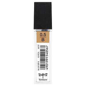 Image Tombow Feinminen-Bleistiftminen schwarz B 0,5 mm, 12 St.