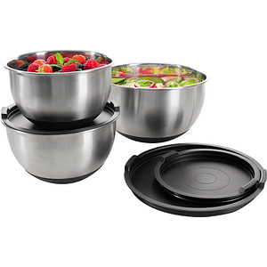 Image Genius Schüssel-Set Edelstahl, Set 6-tlg. schwarz, silber