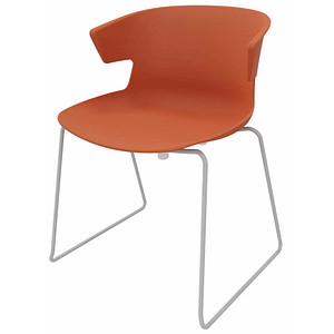 Image Quadrifoglio Besucherstuhl COVE OCOVEV02/7PTN orange Kunststoff