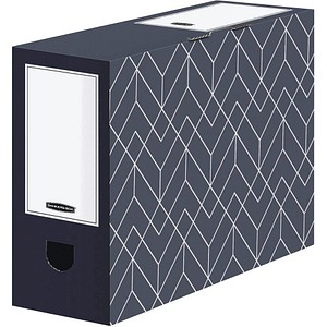Image 5 Bankers Box Archivboxen Bankers Box Décor Serie mitternachtsblau/weiß 10,0 x 34,5 x 25,3 cm
