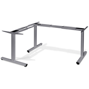 Image LMG elektrisch höhenverstellbares Schreibtischgestell silber ohne Tischplatte, T-Fuß-Gestell silber 130,0 - 160,0 x 53,0/70,0 cm