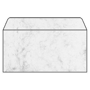 Image SIGEL Umschlag, DIN lang, 90 g-qm, gummiert, Marmor grau mit Innendruck, geeign
