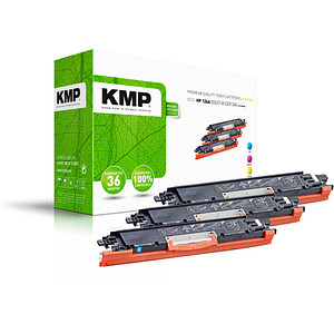Image KMP H-T149CMY  cyan, magenta, gelb Toner kompatibel zu HP 126A (CF341A), 3er-Set