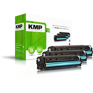 Image KMP H-T144CMY  cyan, magenta, gelb Toner kompatibel zu HP 128A (CF371AM), 3er-Set