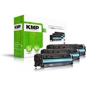 Image KMP H-T196CMY  cyan, magenta, gelb Toner kompatibel zu HP 305A (CF370AM), 3er-Set