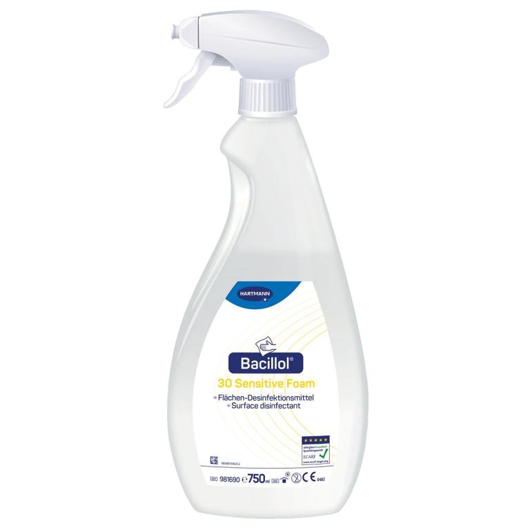 Image Bacillol 30 Sensitive Foam |  750 ml aldehydfreie, alkoholische Schnell-Desinfektion für empfindliche Oberflächen