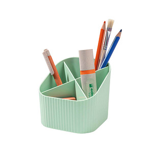 Image HAN Stiftehalter X-LOOP pastellgrün Kunststoff 4 Fächer 11,1 x 11,1 x 10,5 cm