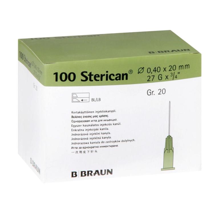 Image Braun Sterican Einmalkanülen Größe 20 | 100 Stück Ø 0,40 x 20 mm 