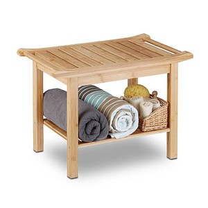 Image relaxdays Sitzbank 10020949_0 braun Holz 66,0 cm