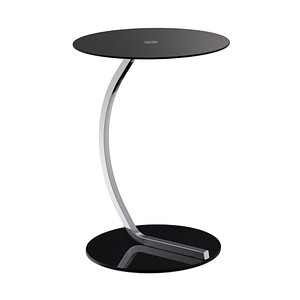 Image relaxdays Beistelltisch Glas schwarz 40,0 x 40,0 x 55,0 cm