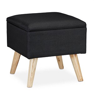 Image relaxdays Hocker mit Stauraum 10029605_46 schwarz