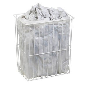 Image TORK Abfallkorb, Drahtgestell, 20 Liter, weiß