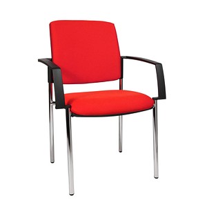 Image 2 Topstar Besucherstühle BtoB 10 BB190A G21 rot Stoff