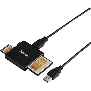 Image hama USB-3.0-Multikartenleser Multi-Kartenleser schwarz