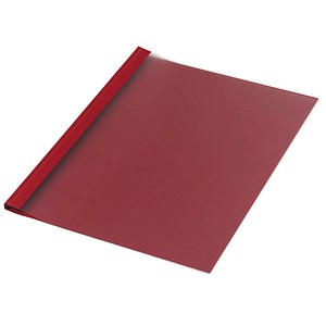 Image 50 LMG Thermo-Bindemappen dunkelrot Leinenkarton für 5 - 15 Blatt