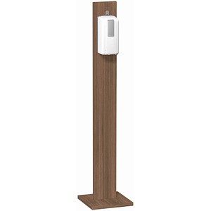 Image geramöbel Desinfektionsspender stehend N-HSM-N nussbaum Holz, Aluminium mit Sensor 1,0 l