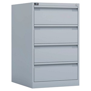 Image BISLEY ECO Karteischrank lichtgrau mit 4 Schubladen 57,0 x 62,2 x 91,5 cm
