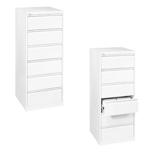 Image CP Acurado Karteischrank verkehrsweiß 6 Schubladen 55,3 x 59,0 x 135,7 cm