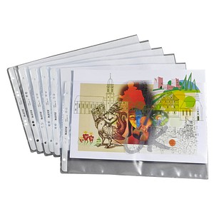 Image 50 LEITZ Prospekthüllen 4724 DIN A4 quer transparent genarbt 0,13 mm