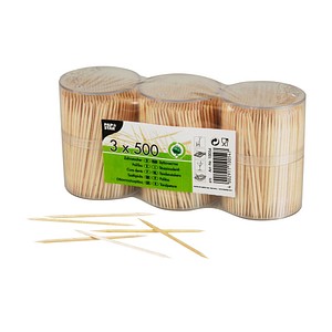 Image 1.500 PAPSTAR Zahnstocher Holz