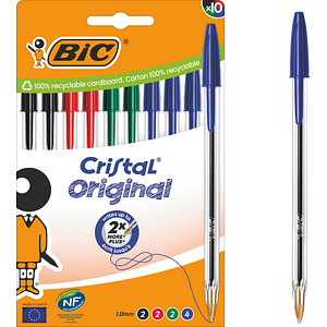 Image BIC Kugelschreiber Cristal Original, sortiert,10er Kartonbox