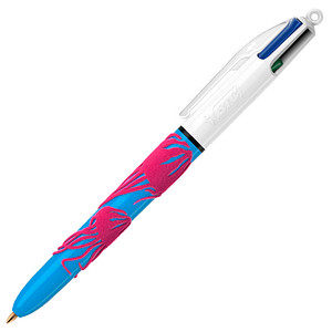 Image BIC 4-Farben-Kugelschreiber Velours mehrfarbig Schreibfarbe farbsortiert, 1 St.