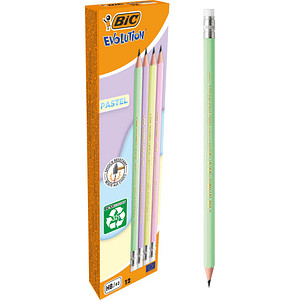 Image BIC Bleistift Evolution PASTEL, Härtegrad: HB, sortiert