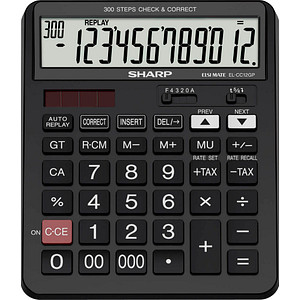 Image SHARP EL-CC12GP Taschenrechner schwarz