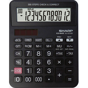 Image SHARP EL-CC12D Taschenrechner schwarz
