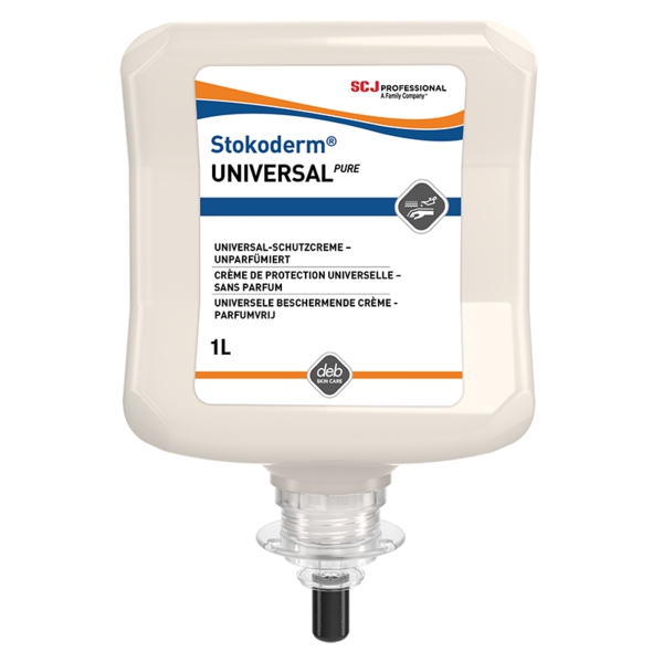 Image Stoko Stokoderm® UNIVERSAL PURE | 1-Liter-Patrone universelle Hautschutzcreme - unparfümiert