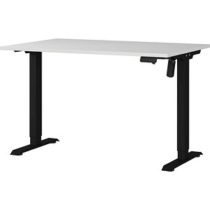 Image GERMANIA Profi 3.0 Profi 3.0 höhenverstellbarer Schreibtisch lichtgrau rechteckig, C-Fuß-Gestell schwarz 120,0 x 80,0 cm