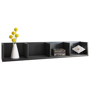 Image VCM my home Wandregal Honsa schwarz 97,0 x 17,0 x 15,0 cm