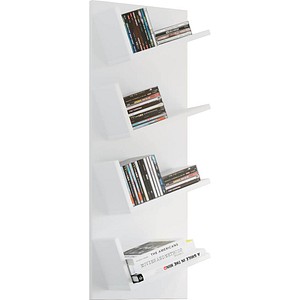 Image VCM my home Bücherregal Lansi weiß 33,0 x 16,0 x 90,0 cm
