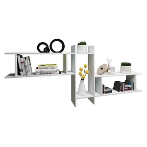 Image VCM my home Wandregal Sirola Maxi weiß 188,0 x 20,0 x 80,0 cm