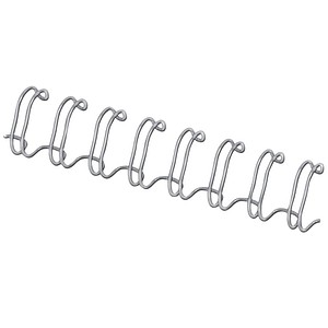 Image 100 Fellowes Drahtbinderücken silber für 50 Blatt