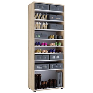 Image VCM my home Schuhregal Vandol I sonoma-eiche 71,0 x 37,0 x 180,0 cm