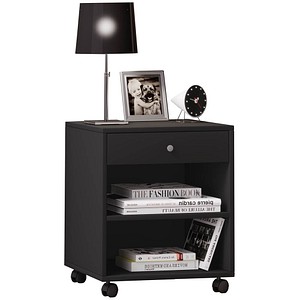 Image VCM my home Rolda Nachttisch Holz schwarz 45,0 x 38,0 x 54,0 cm