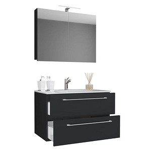 Image VCM my bath Badmöbel-Set Badinos 3-tlg. schwarz 60,0 x 46,0 x 50,0 cm