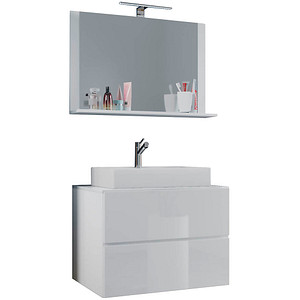 Image VCM my bath Badmöbel-Set Lendas M 3-tlg. weiß 81,0 x 46,0 x 134,0 cm