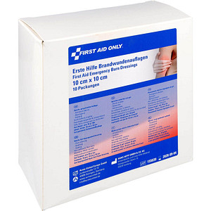 Image FIRST AID ONLY Brandwunden-Kompressen P-91400 00 transparent, 10 St.
