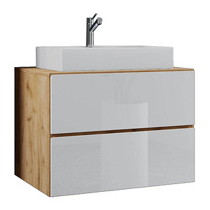 Image VCM my bath Badmöbel-Set Lendas S 2-tlg. honig-eiche, weiß 61,0 x 46,0 x 69,0 cm