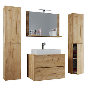 Image VCM my bath Badmöbel-Set Lendas XL 5-tlg. honig-eiche 127,0 x 46,0 x 150,0 cm