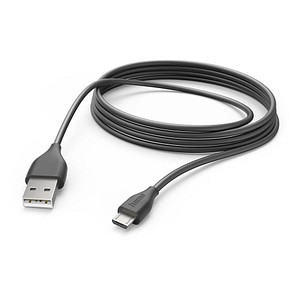 Image hama USB A Kabel 3,0 m schwarz, 1 St.